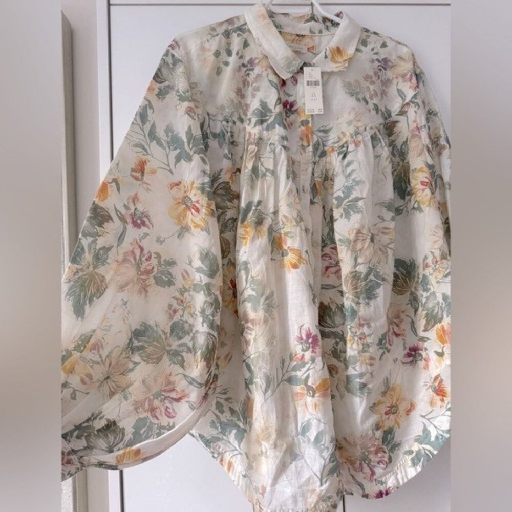 NWT Size XSP (P2P 25") - Anthropologie Pilcro Batwing Yoke Blouse (NWT US$ 118) - Picture 9 of 16